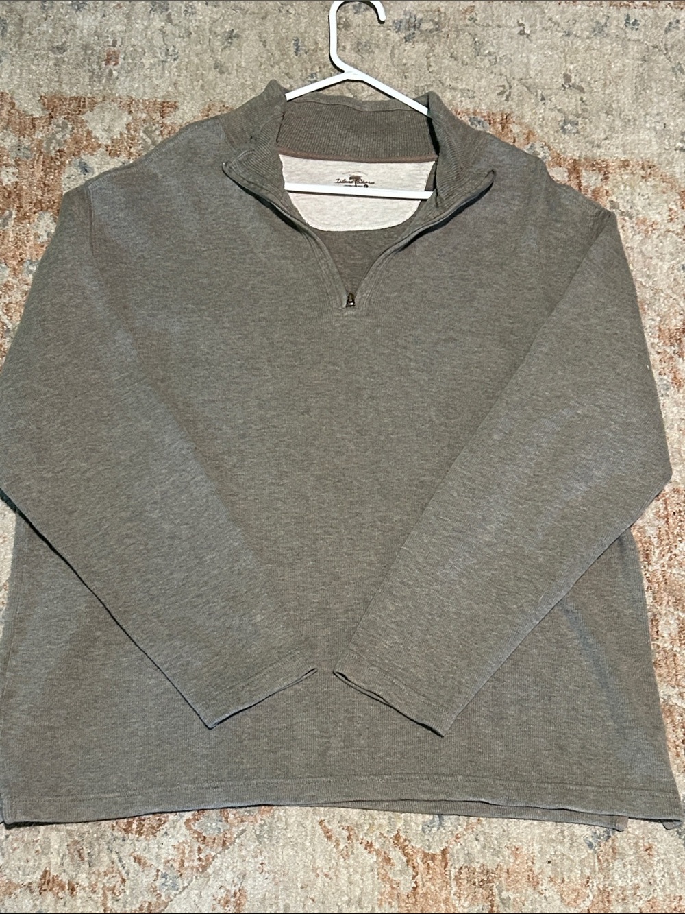Island Shores Men's 3/4 Zip Sweater - Gray